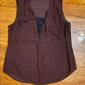 Daniel rainn dress top, size medium, red/black/blue